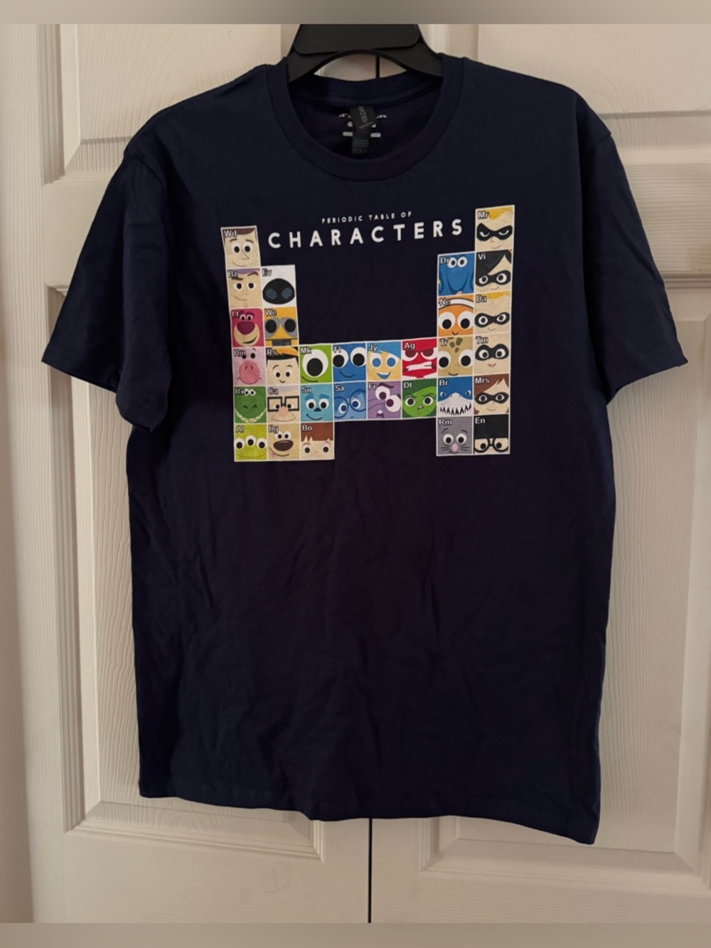 Disney Pixar Periodic Table of Characters T-Shirt - Size Medium - NWOT